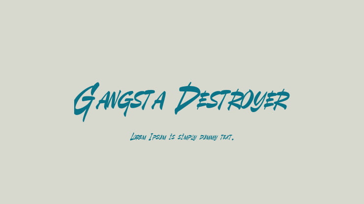 Gangsta Destroyer Font