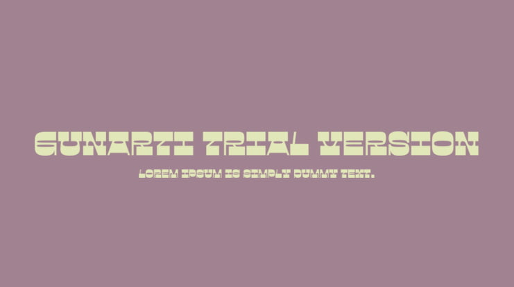 Gunarti Trial Version Font