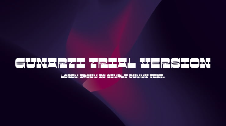 Gunarti Trial Version Font