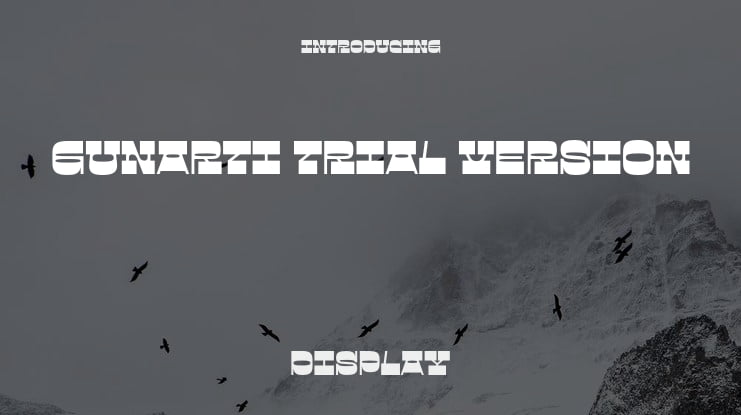 Gunarti Trial Version Font