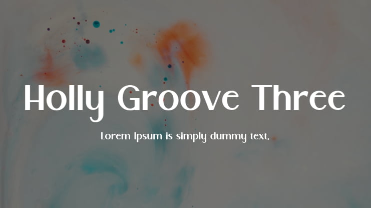 Holly Groove Three Font