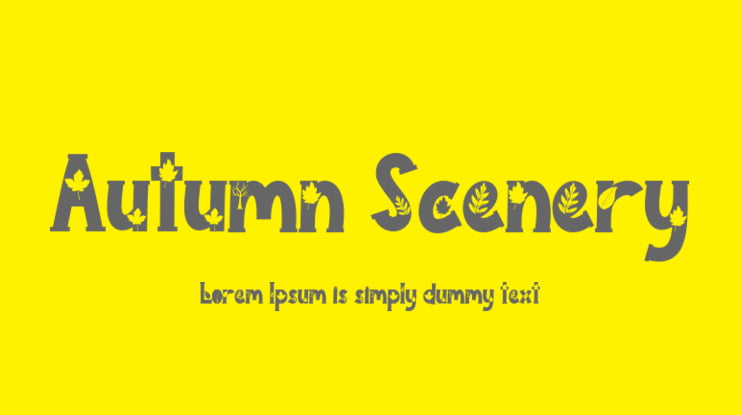 Autumn Scenery Font