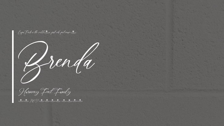 Brenda Harmony Font : Download Free for Desktop & Webfont