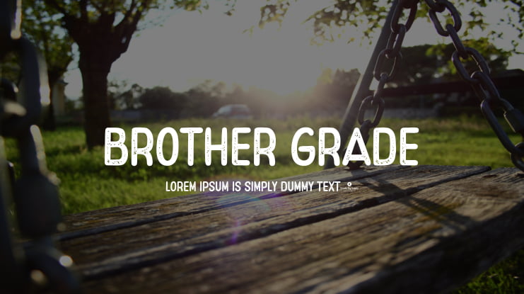 Brother Grade Font