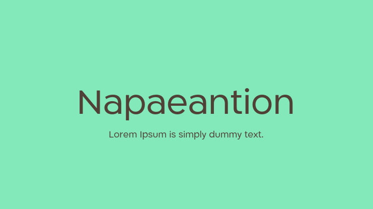 Napaeantion Font Family