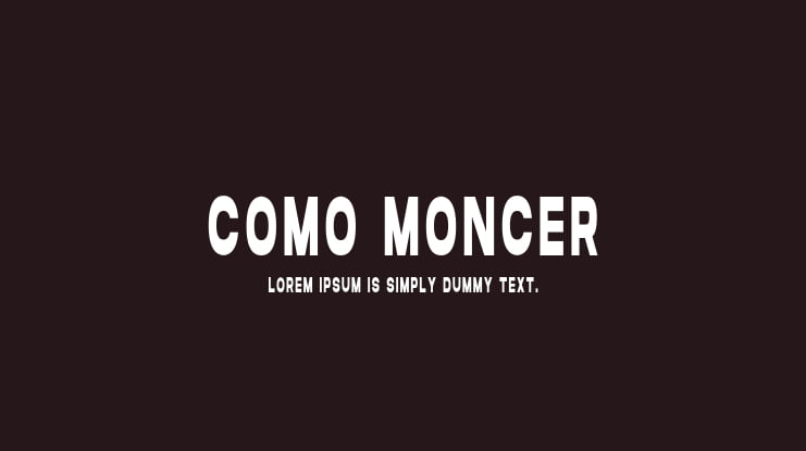 Como Moncer Font Family