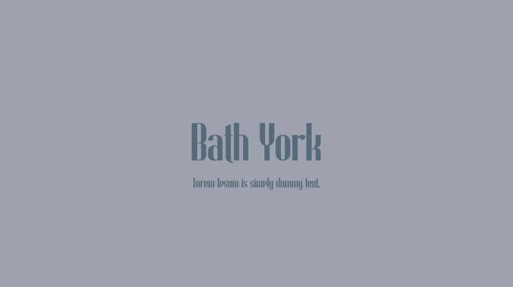 Bath York Font