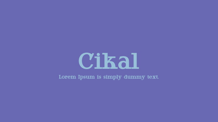 Cikal Font