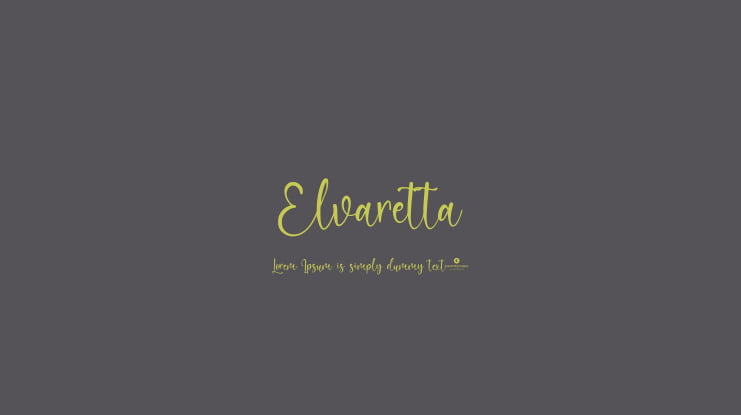 Elvaretta Font