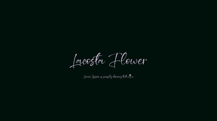 Lacosta Flower Font