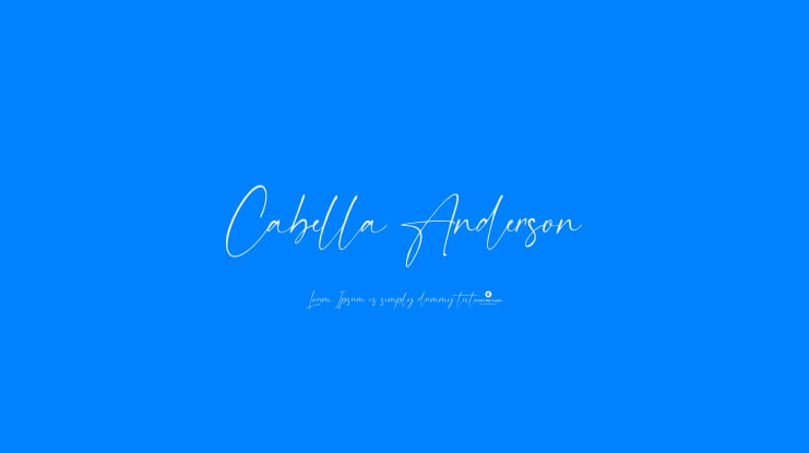 Cabella Anderson Font