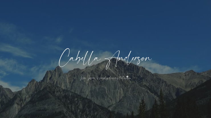 Cabella Anderson Font