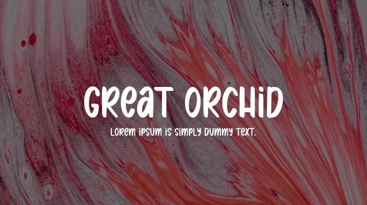 GREAT ORCHID Font