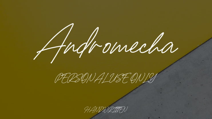 Andromecha PERSONAL USE ONLY Font