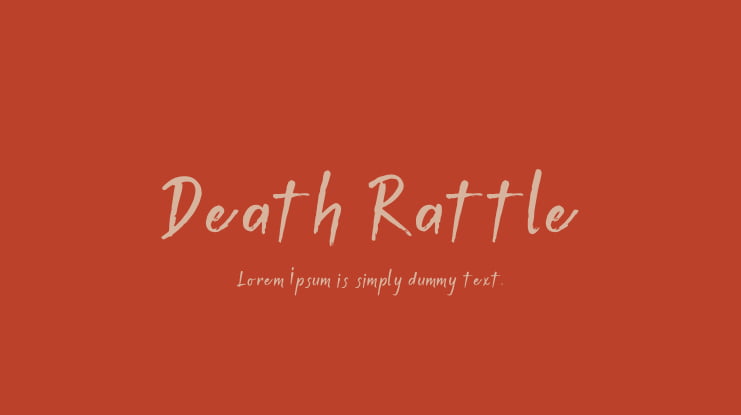 Death Rattle Font