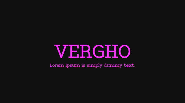 VERGHO Font Family