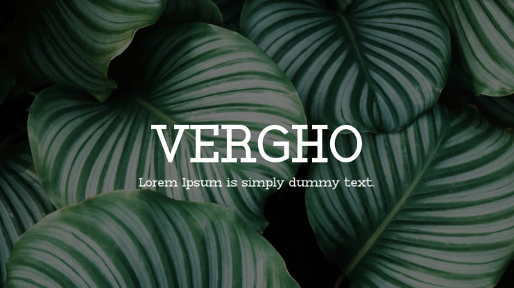 VERGHO Font Family