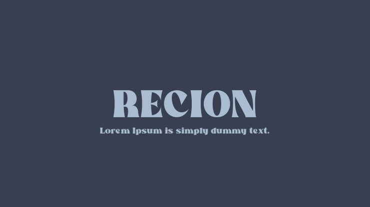 RECION Font