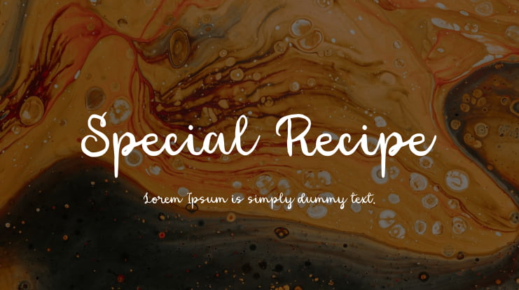 Special Recipe Font