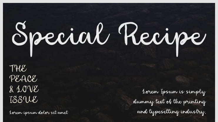 Special Recipe Font