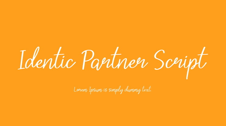 Identic Partner Script Font Family