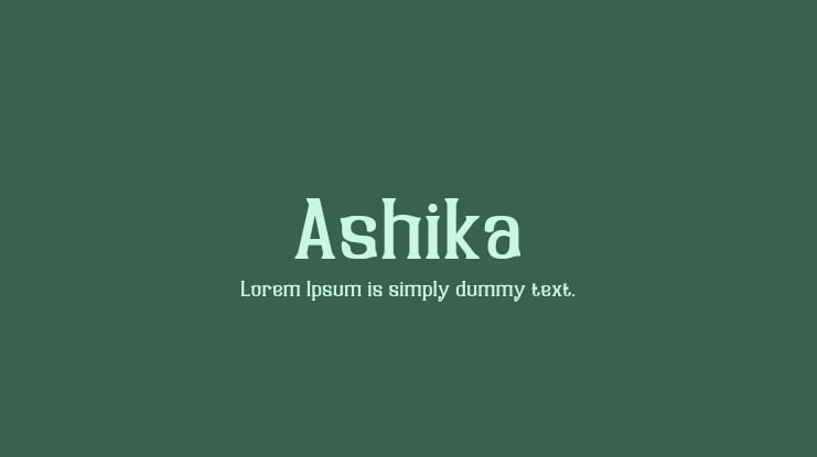 Ashika Font