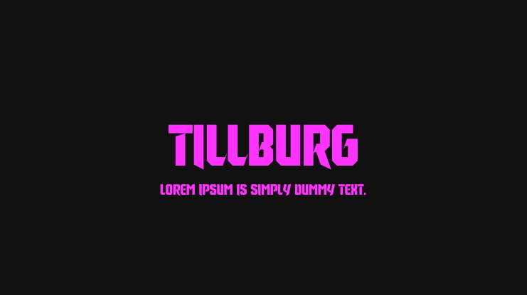 Tillburg Font