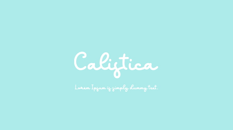 Calistica Font