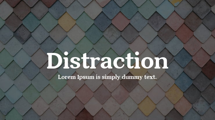 Distraction Font