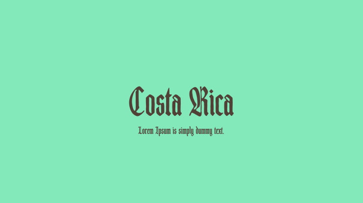 Costa Rica Font