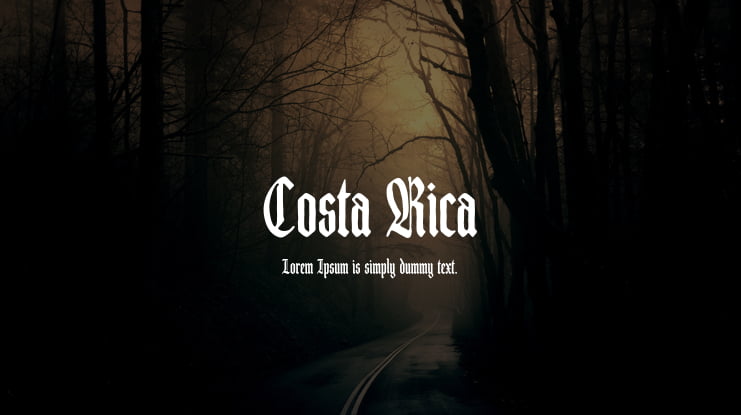 Costa Rica Font