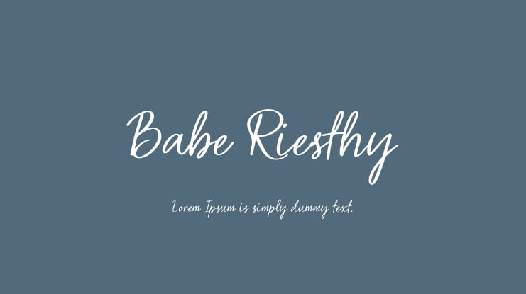 Babe Riesthy Font