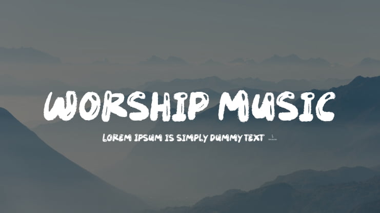 Worship Music Font