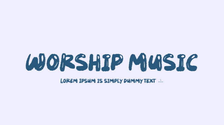 Worship Music Font