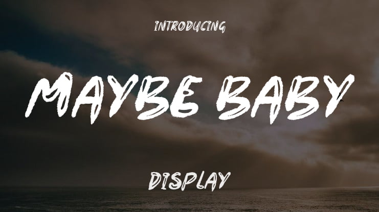 Maybe Baby Font