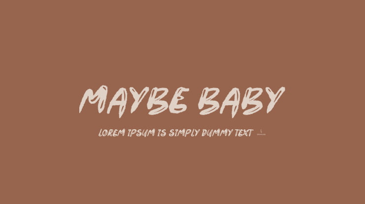 Maybe Baby Font