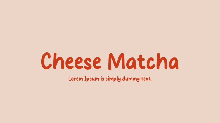 Cheese Matcha Font