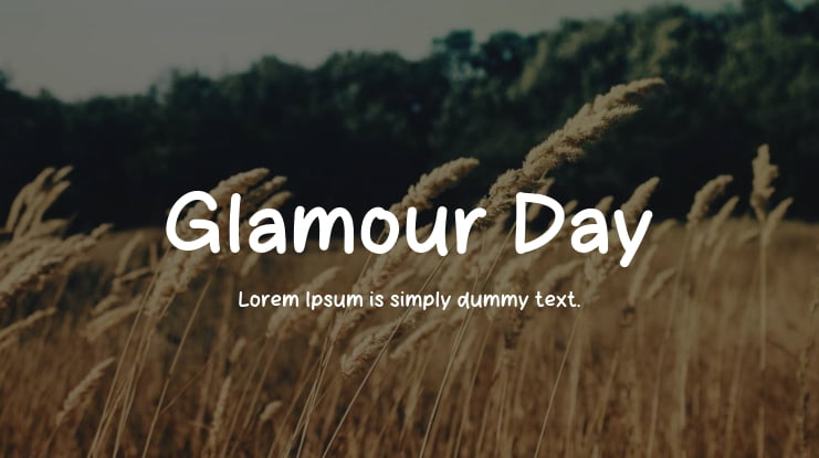 Glamour Day Font