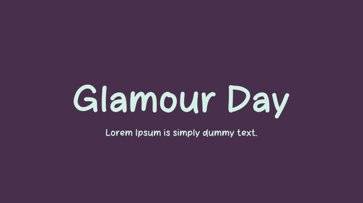 Glamour Day Font