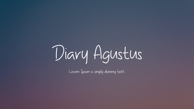 Diary Agustus Font