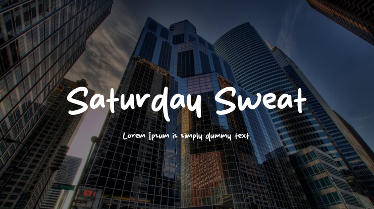 Saturday Sweat Font