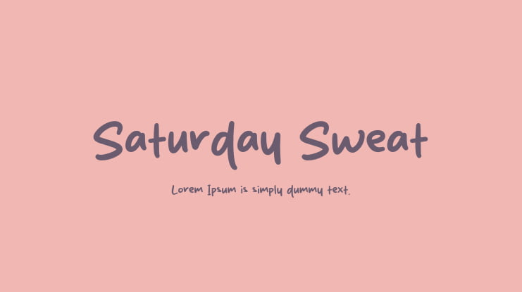 Saturday Sweat Font