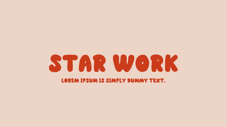 Star Work Font