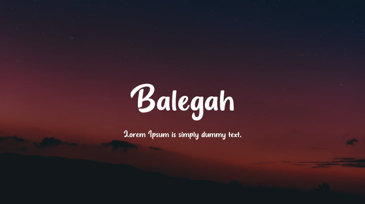 Balegah Font