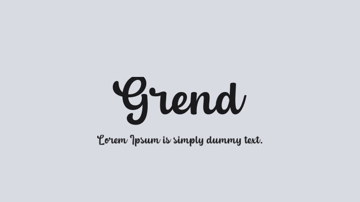 Grend Font