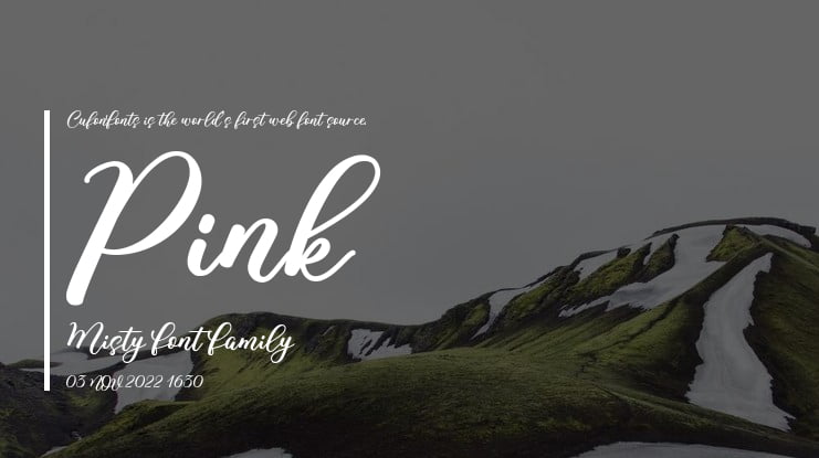 Pink Misty Font