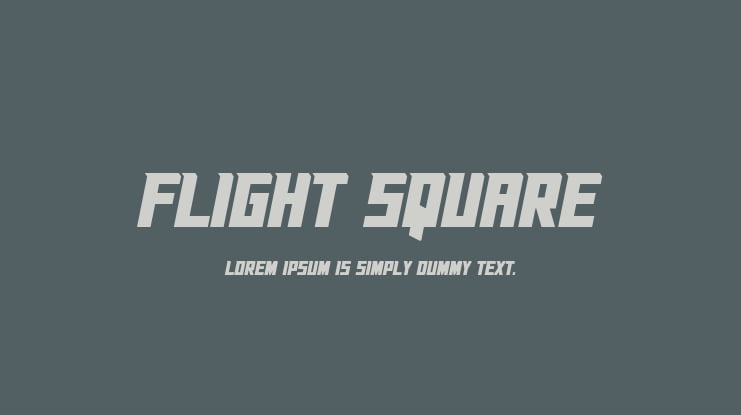 Flight Square Font