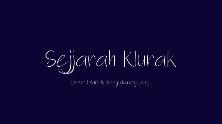 Sejjarah Klurak Font