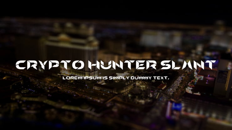 Crypto Hunter Slant Font Family