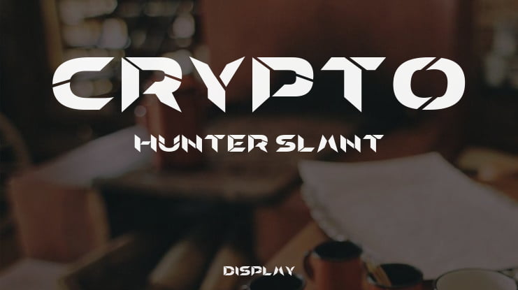 Crypto Hunter Slant Font Family